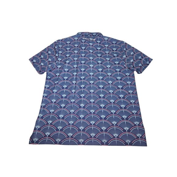 William Murray Polo Shirt Golf Clubs All Over Print Men's XXL Blue Performance - Picture 8 of 12